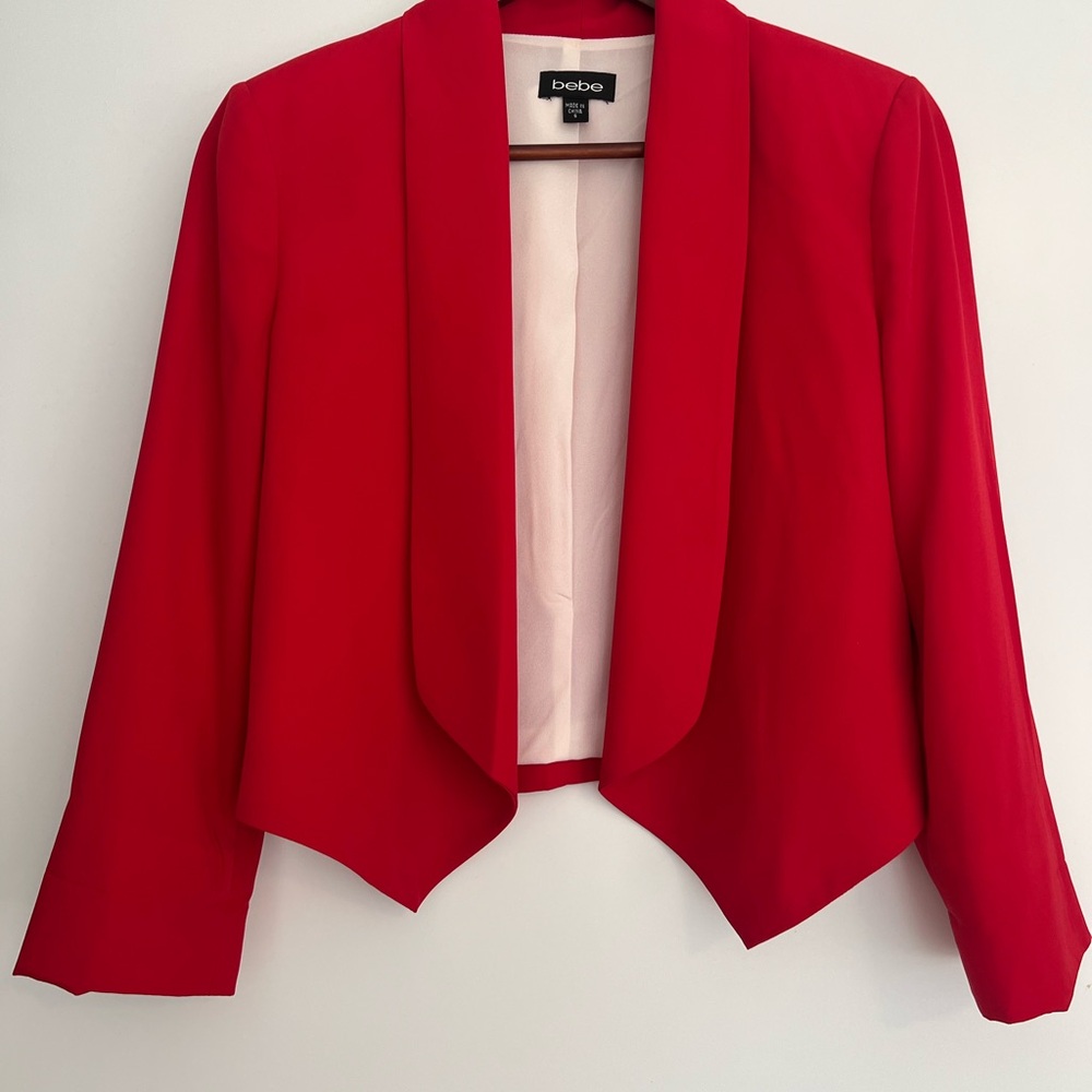 Bebe Striking Scarlet Blazer